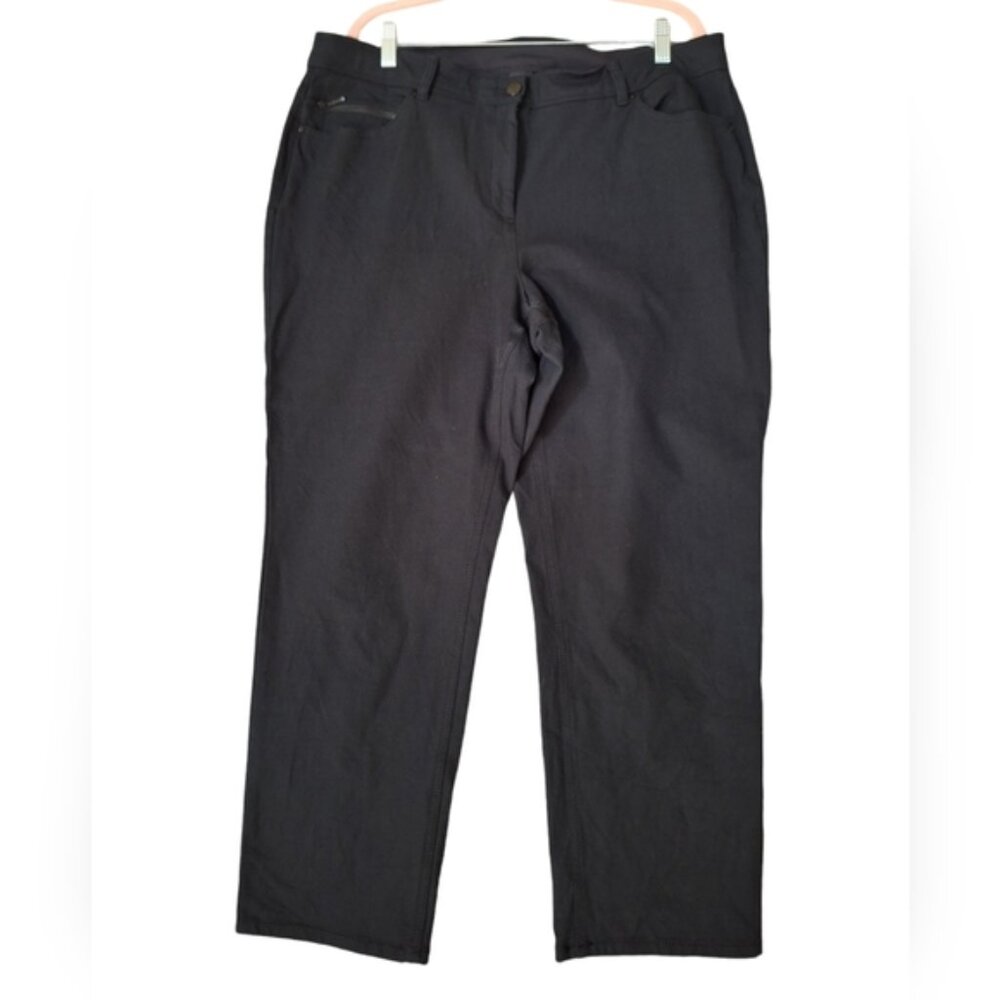 Chico´s So Slimming  Black Stretch  High Rise Pants Jeans Sz 16